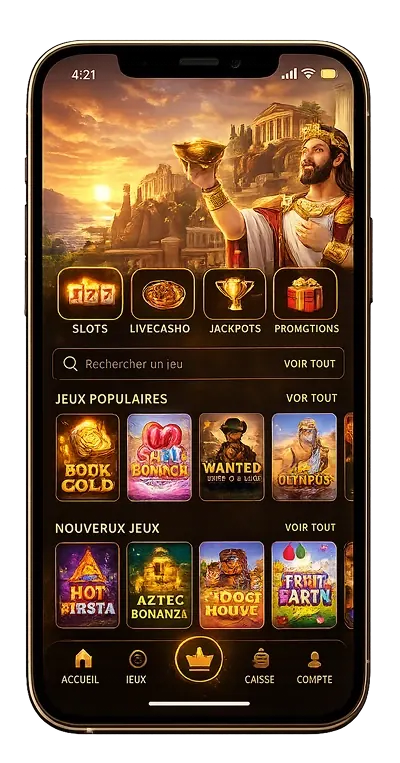 Installation Crésus Casino sur iPhone